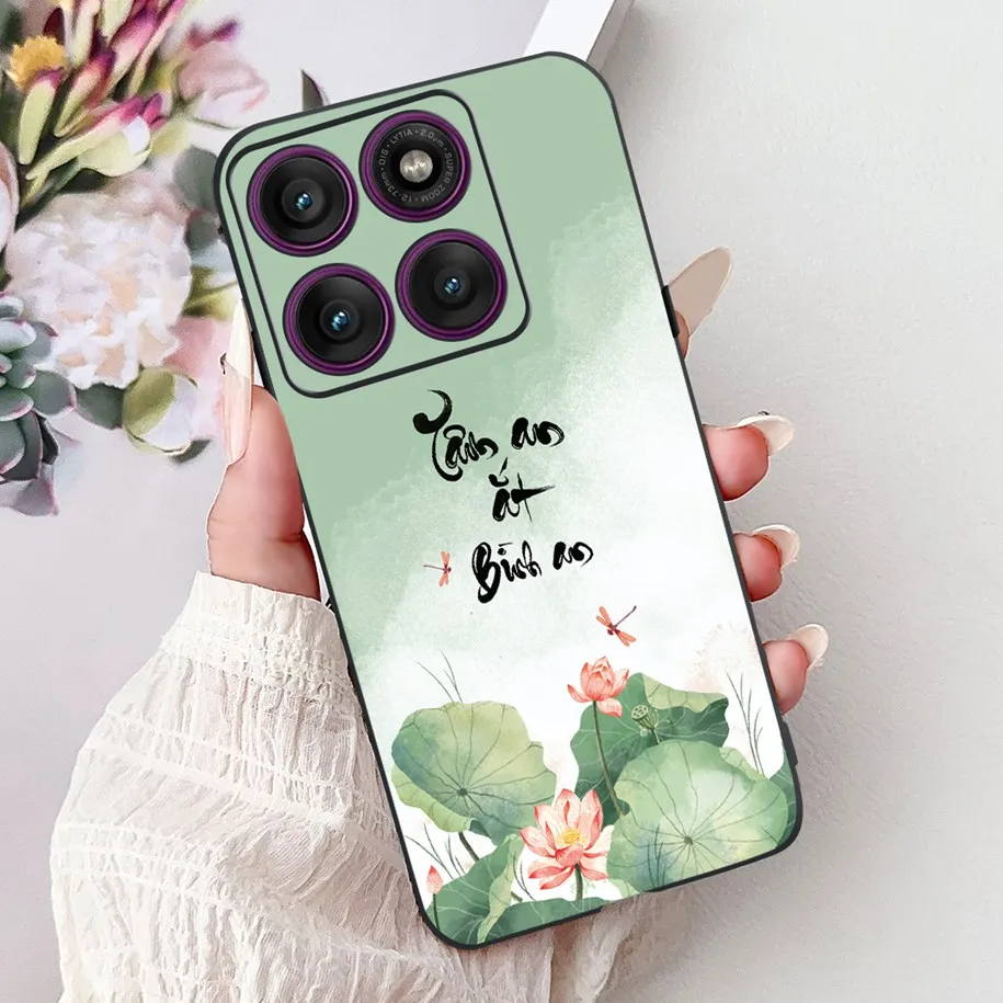 Floral Bowknot Soft Silicone Back Cover Case