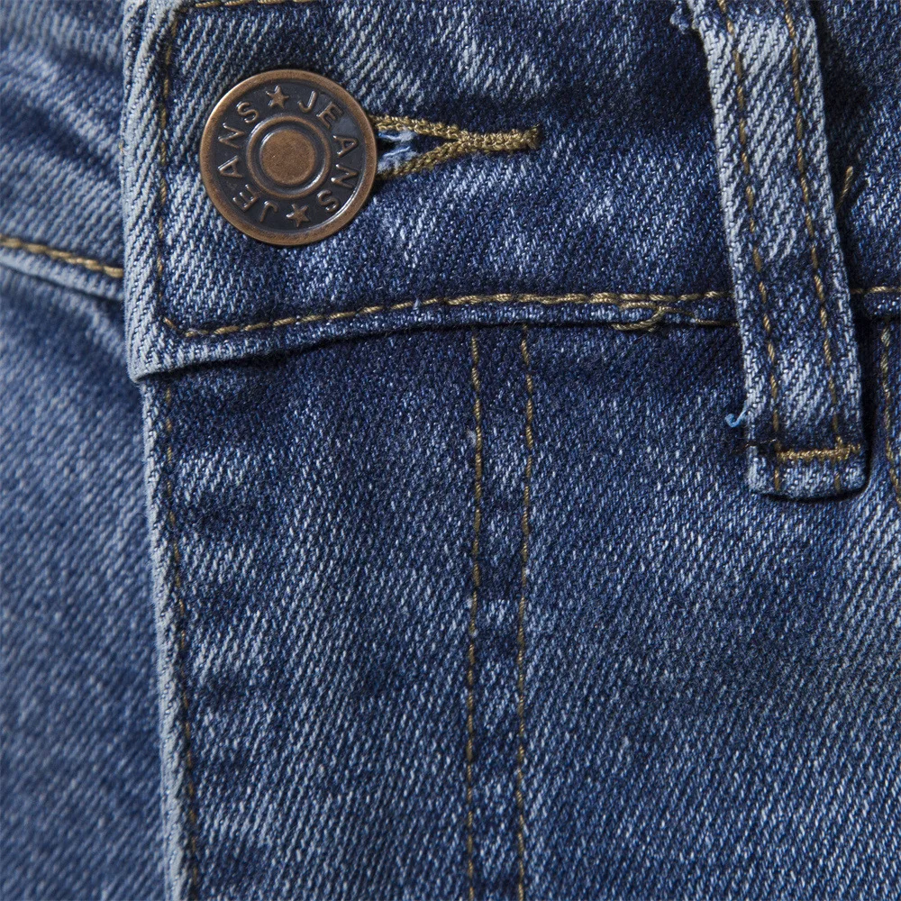 Spring Autumn Men's Jeans High-quality Solid Color Washed Cotton Stretch Straight Denim Pants Male Casual Business Trousers 38 5