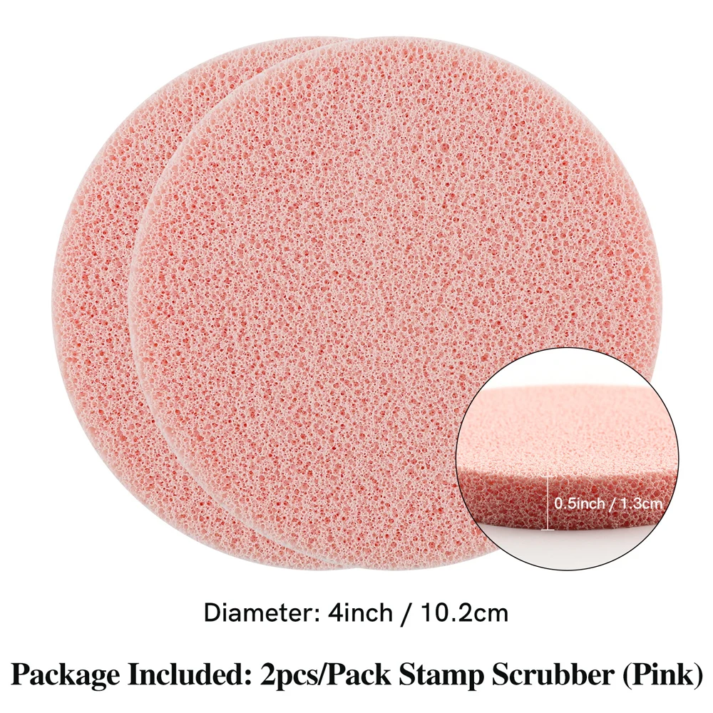 Rubber Stamp Cleaner GLOBLELAND 4Pcs - Multi-Purpose Cleaner For Rubber Stamps, Acrylic Blocks & Work Surfaces Stamp Cleaning Sponge