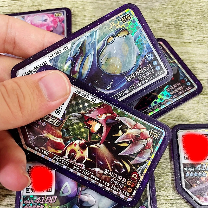 한국  가오레 디스크 장난감 세트, 5 성 전설 4 아케이드 게임, 가오레 등급, 1, 2, 3, 4 가오레 디스크 홀로그램 카드 선물   08-057 라티아스  08-058 라티오스  08-061 멜메탈  