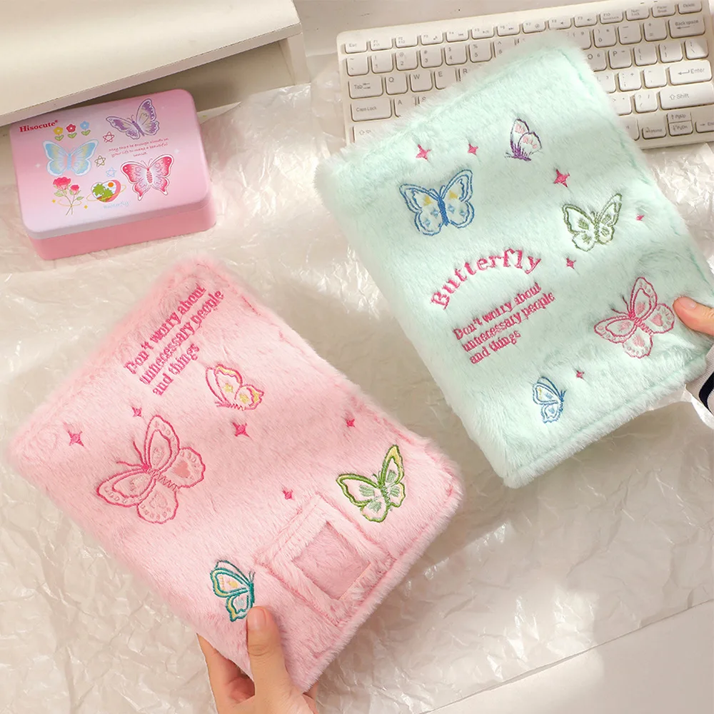 MINKYS Kawaii Fluffy Envelope Shape Butterfly Plush A5 Kpop