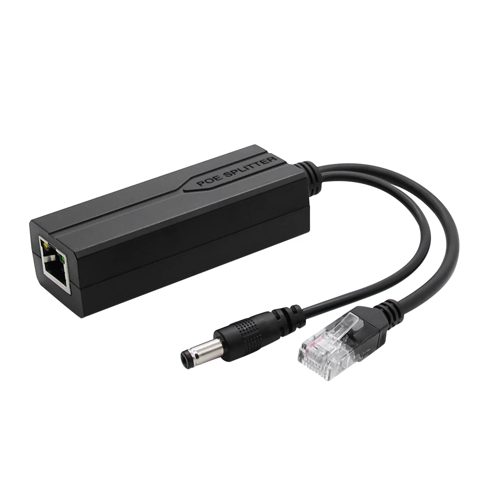 POE 분배기 24V/48V 12V/5V IEEE 802.3af 이더넷 분배기 어댑터 보안 시스템을 통한 출력 전원(플러그 앤 플레이)