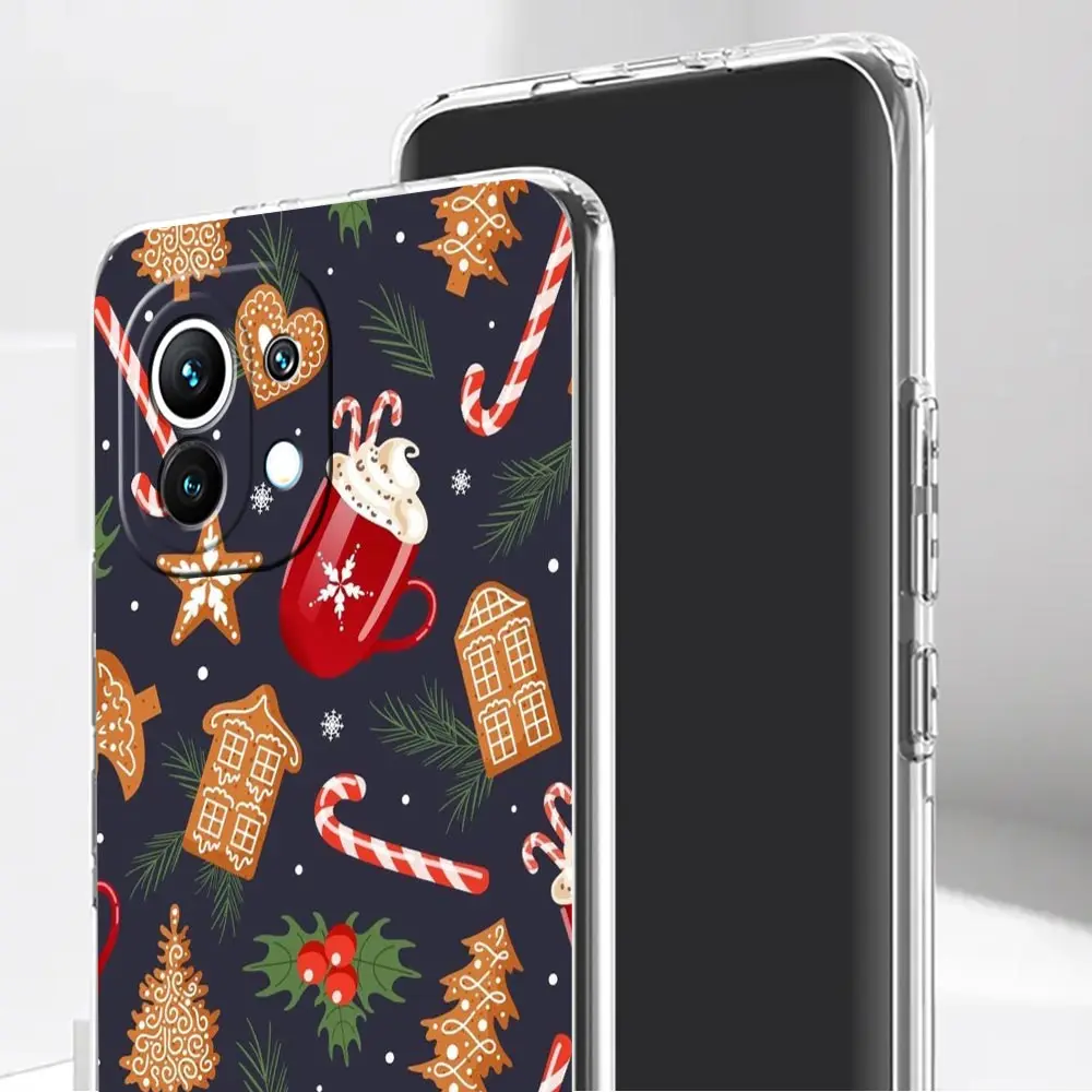 Cartoon Christmas Soft Clear Phone Case Cover