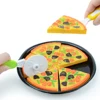 Simulation Kids Pizza Cutting Toy Food Plastic Pizza Cooking Gift Boy Girl Kitchen Toy House Pretend Toy Play Kitchen Game Toy 3