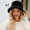 Winter Warm Bucket Hat Plush Hats For Women Solid Color Fisherman Hat Casual Shaggy Caps Bonnet Femme Hiver 1