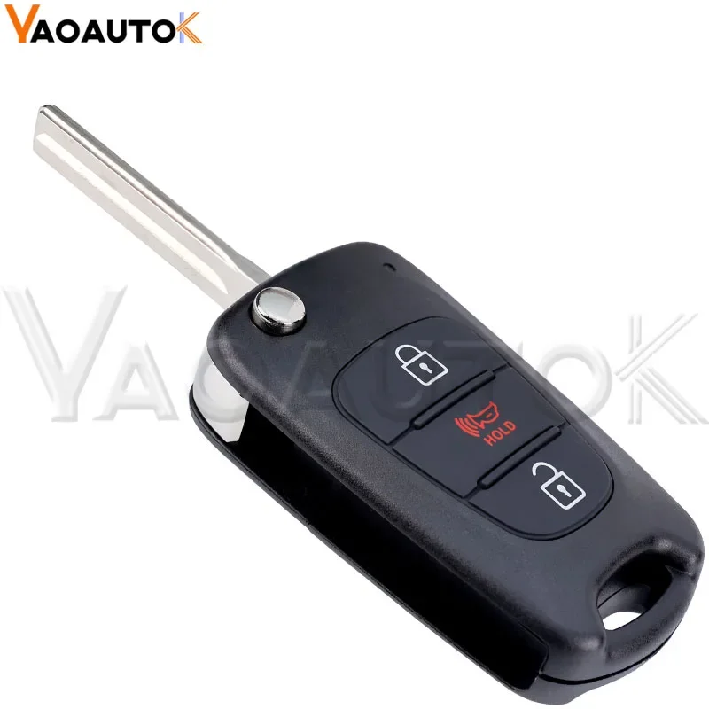 Flip Replacement Remote Car Key Fob Case For Kia Hyundai Rio Soul For Sportage 2010-2014 3 Buttons Key Shell TOY40 HYN10R Blade
