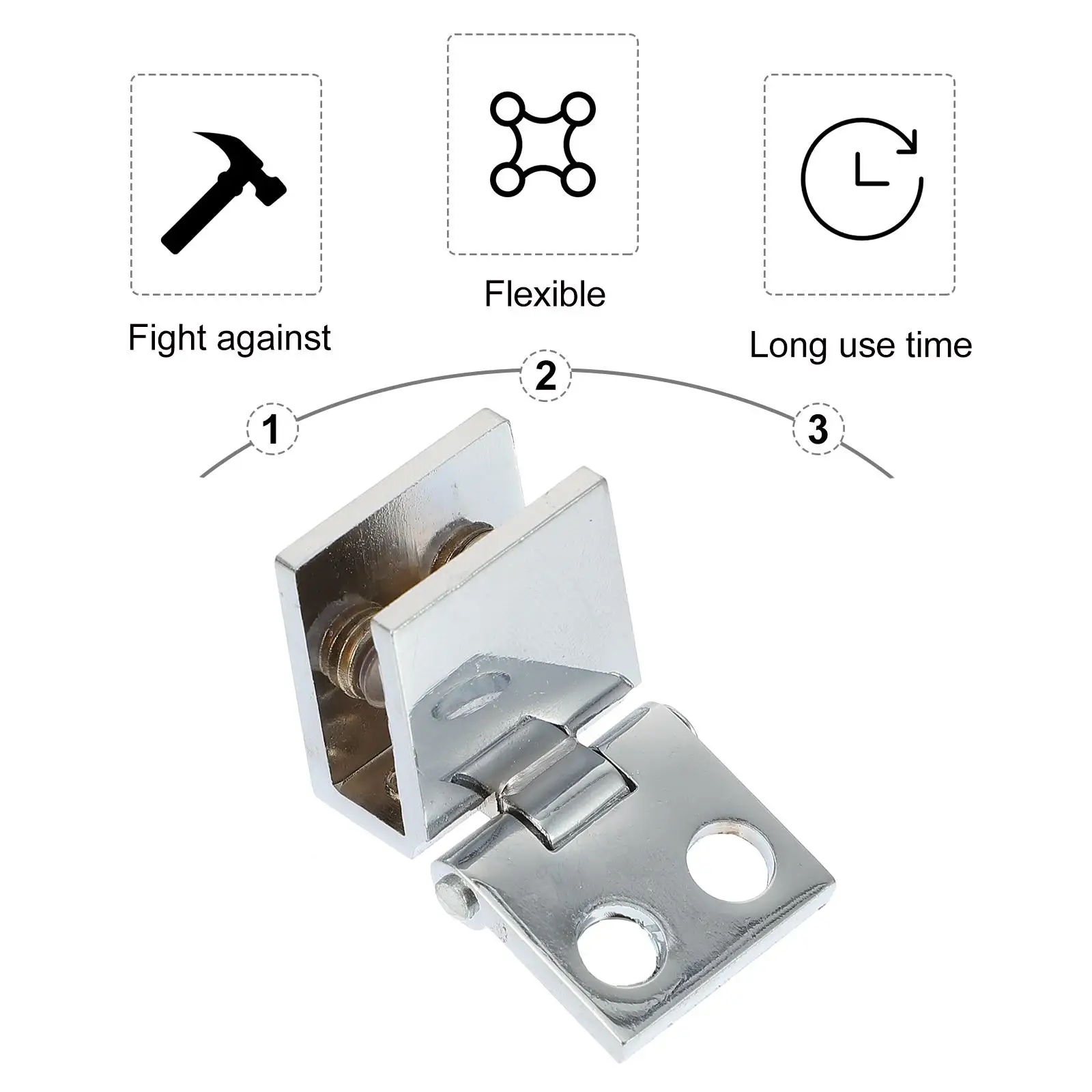 Zinc Alloy Glass Door Hinges for Cabinet Doors