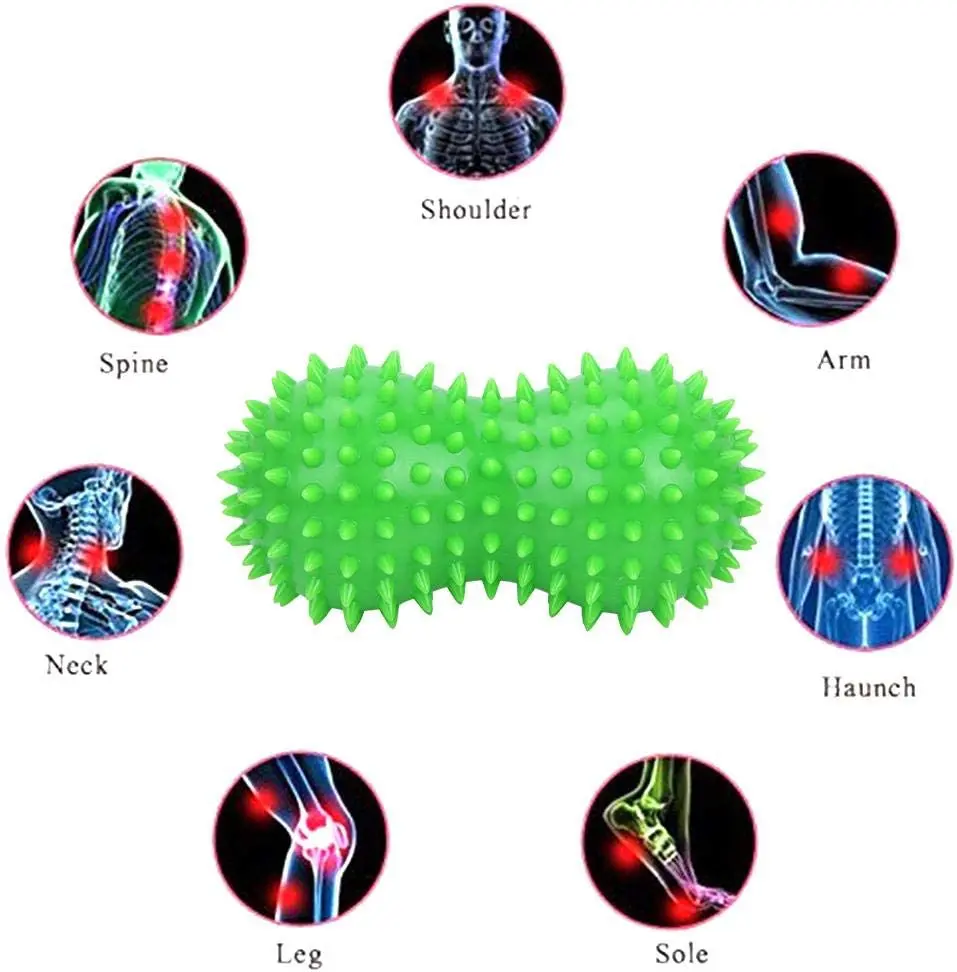 Peanut Massage Ball Double Lacrosse Massage Ball for Physical Therapy Plantar Fasciitis, Yoga Crossfit, Therapy, Muscle Relaxer