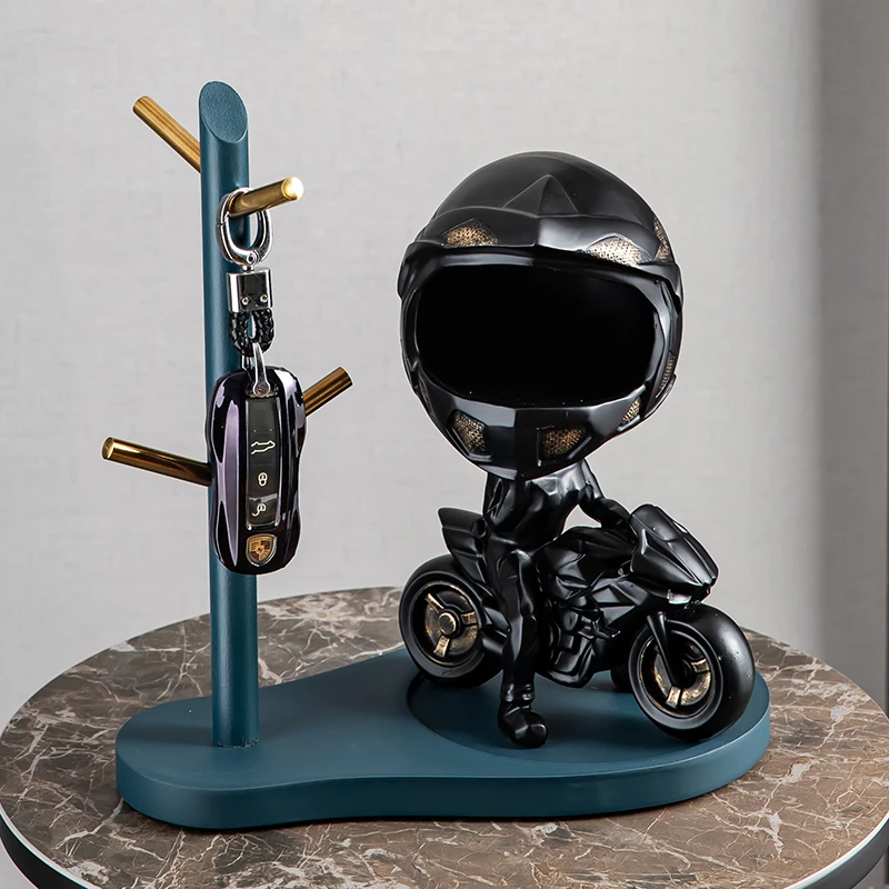 

Door to door entrance hall key storage ornaments shoe cabinet wine cooler motorcycle locomotive model hand-made cool decorations