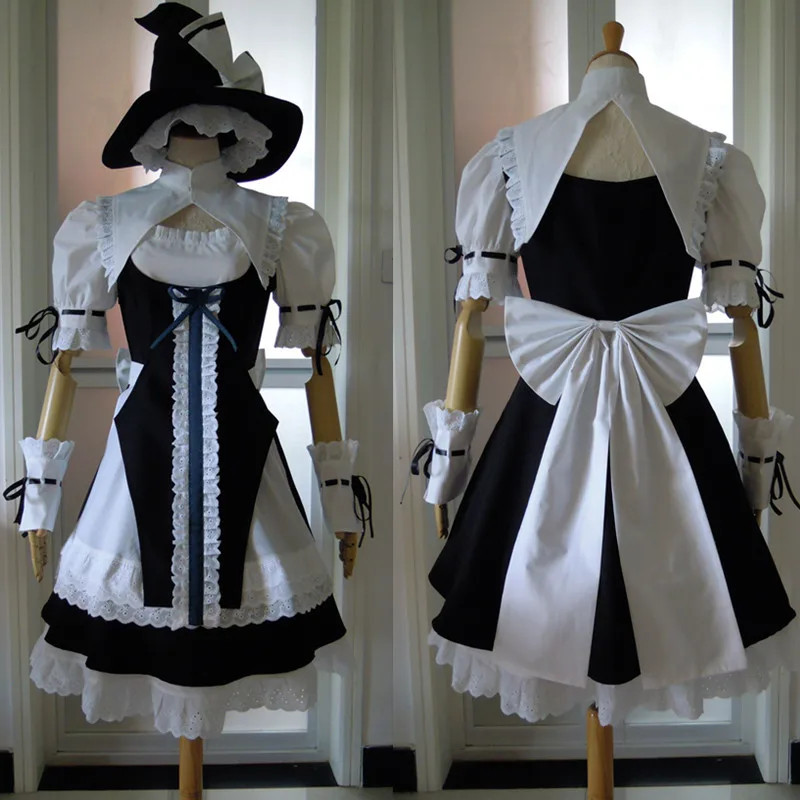 

Can be tailored TouHou Project cosplay Kirisame Marisa cos Halloween party Witch Maid female costumes