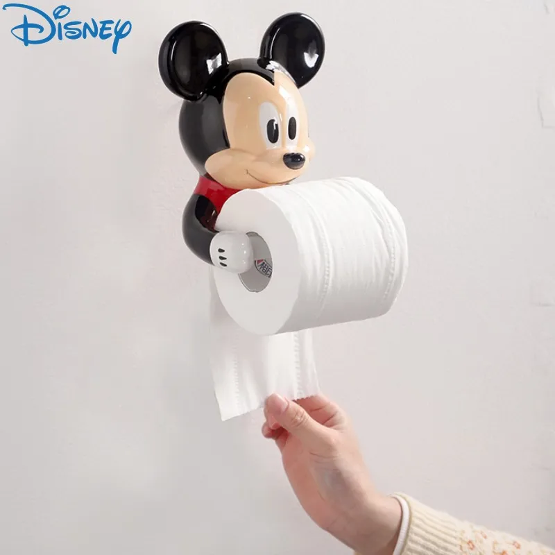 

Disney Mickey Mouse Creative Toilet Bathroom Shelf Cute Cartoon Perforation-free Toilet Paper Wall-mounted Ceramic Paper Roller