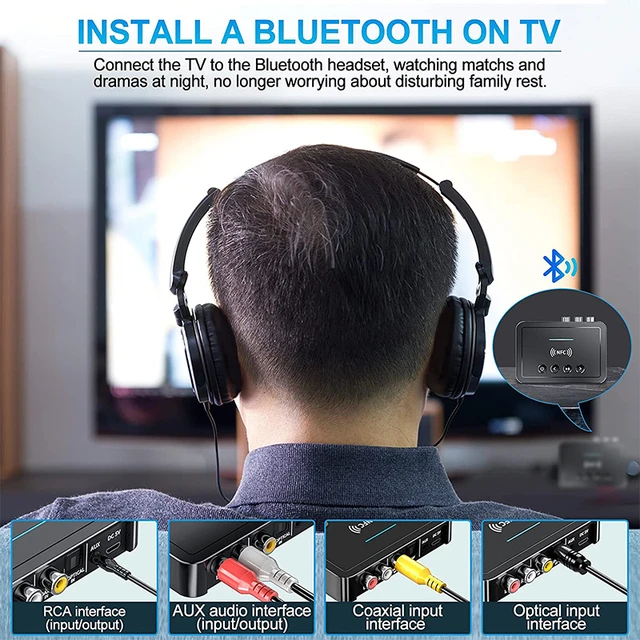 Récepteur et émetteur Bluetooth 5.0, FM stéréo, AUX, prise 3.5mm, RCA  optique, adaptateur audio sans fil, télécommande pour TV, kit de voiture -  AliExpress