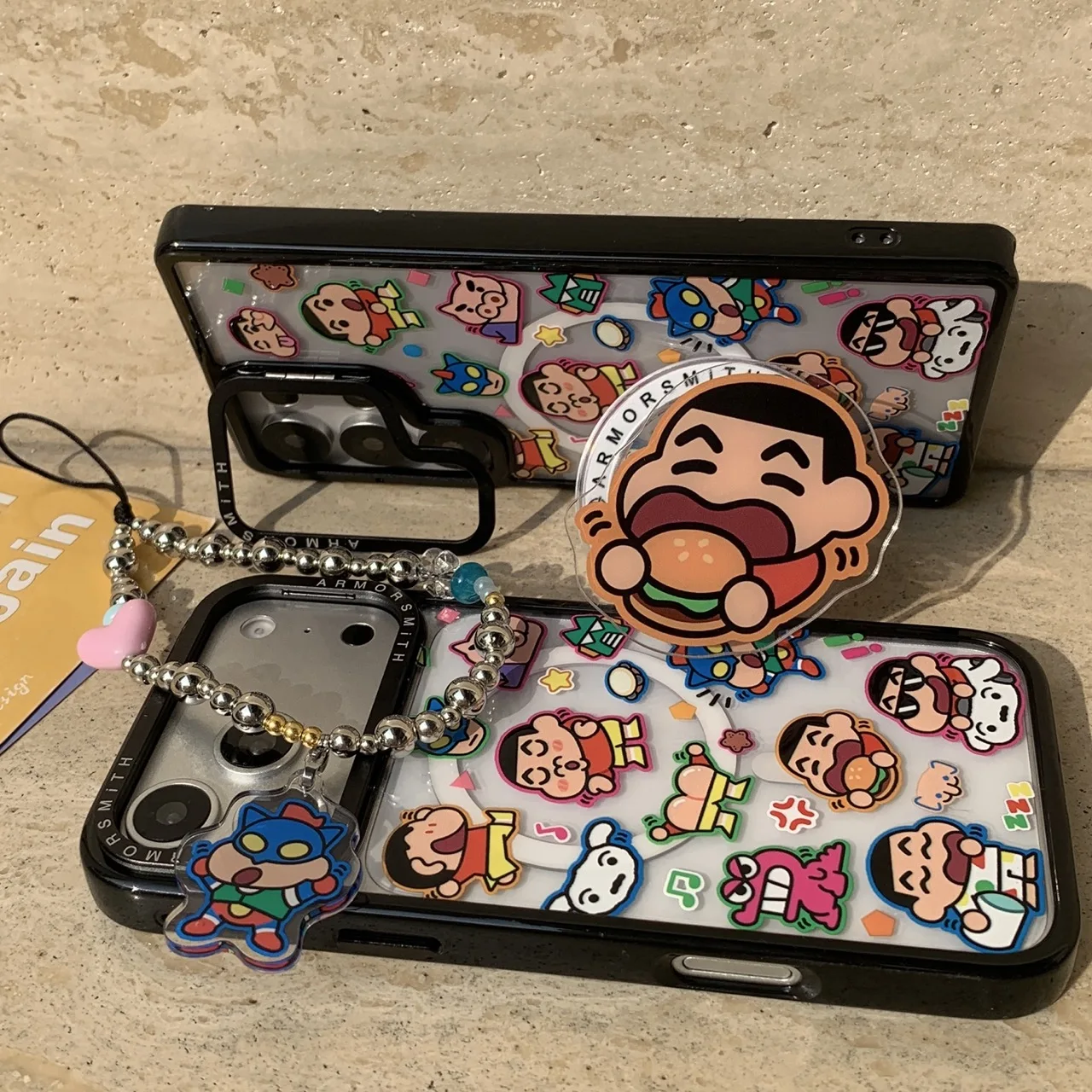 CrayonShin-chan Magnetic Phone Holder - Classic Cartoon Design, Pocket-Friendly Portability