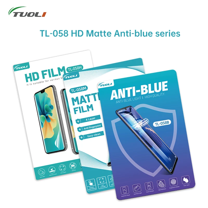 TUOLI TL058 TPU HD Hydrogel Film Universal Straight Curved Screen Protector Matte Privacy Frosted Protection Cutting Machine