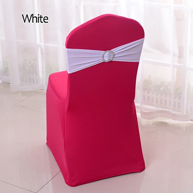 Description Picture 3 of item10pcs/lot Wedding Decoration Chair Sash Stretch Lycra Spandex Chair Bands For Birthday Party Dinner Banquet Chair Covers Decor