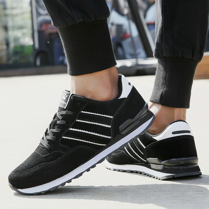 Men Casual Suede Leather Running Shoes Classical Jogging Sport Comfort Outdoor Breathable Flats