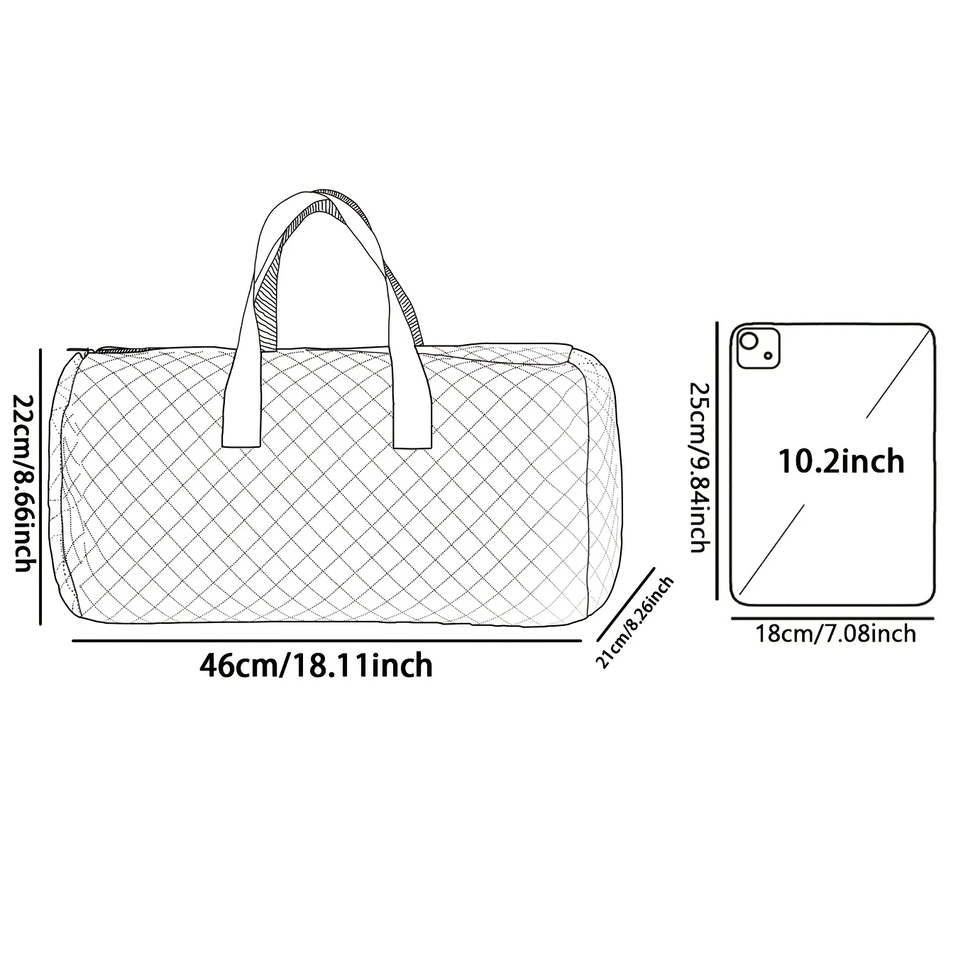 Durable Oxford Fabric Lightweight Foldable Unisex Crossbody Sling Large Capacity Travel Bag with Dry/Wet Separate Compartment