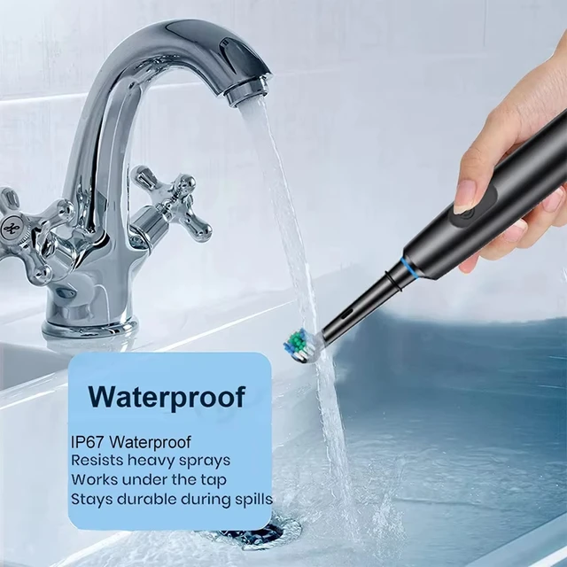 Smart Rotating Timing Electric Toothbrush, Rechargeable Rotary Toothbrush with 4 Heads, 5 Modes Setting Teeth Whitening Oral 5