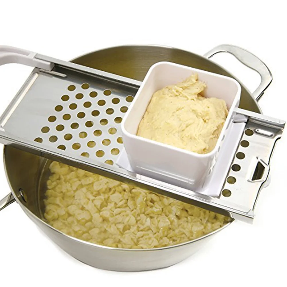 Stainless Steel Dumpling Pasta Cooking Tools Spaetzle Maker Blades Gnocchi Planer Manual Kitchen Noodle Kitchen Accessories