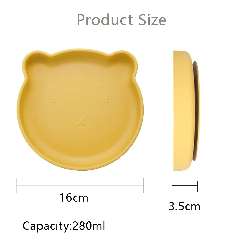 5/7/9 PCS Baby Feeding Tableware Set Baby Soft Silicone Bib Bib Sucker Bowl Plate Cup Spoon Fork Sets Non-slip Children's Dishes 4