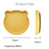 5/7/9 PCS Baby Feeding Tableware Set Baby Soft Silicone Bib Bib Sucker Bowl Plate Cup Spoon Fork Sets Non-slip Children's Dishes 4