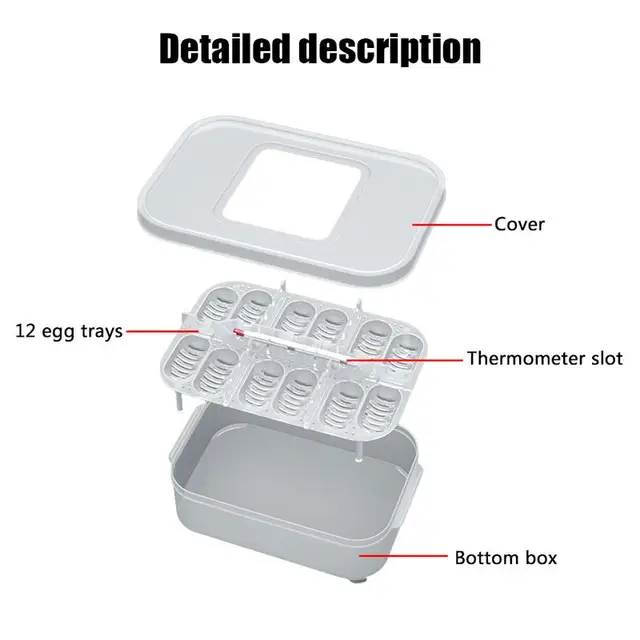 Small Reptile Breeding Box 12 Grids Professional Reptile Incubators Reptile Liz ard Incubation Box Hatchery Tools Suitable For 3