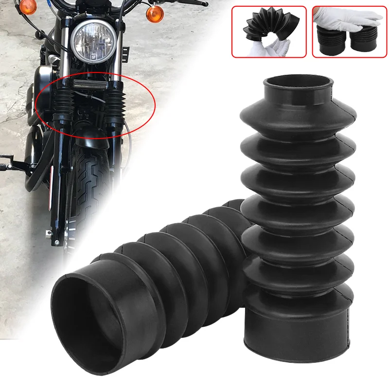 39mmMotorcycleBlackTubeHoleFrontForkGuardCoverProtectorRubber