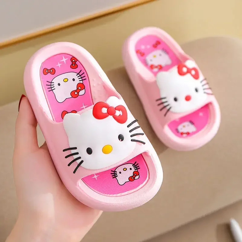 thumbnail image 2 of 2024 Zapatillas antideslizantes de Hello Kitty para niños, zapatos de verano para niñas, para interiores y exteriores, sandalias de princesa súper suaves, 2 of 5