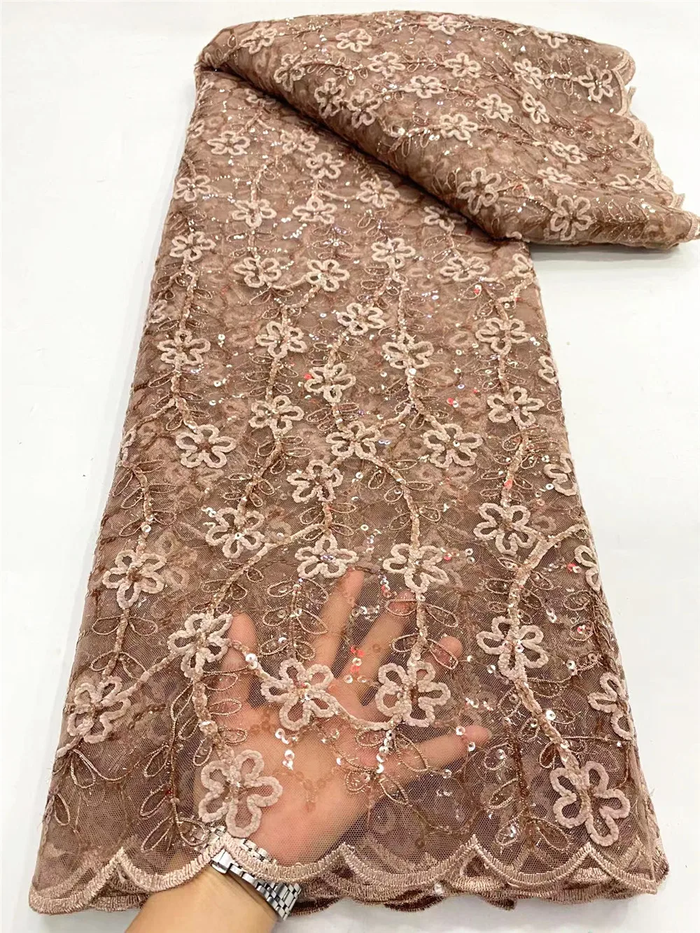 

Ulifelace Sequins French Lace Skin Velvet High Quality Excellent Soft Mesh Embroidery 2023 Nigerian Net Evening Dress OR3994