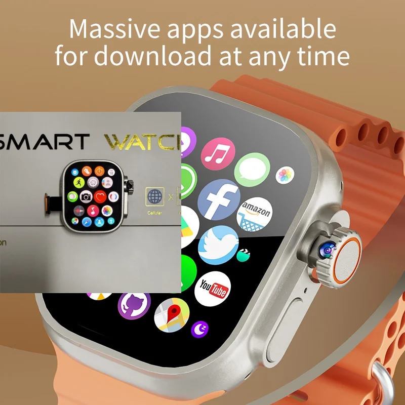 2025 ����ǰ DW100 ����Ʈ ��ġ S10 Ultra 3 �ȵ���̵� 10.0 180 ��   ȸ���� ���� ī�޶� GPS WIFI 2.29��ġ Amoled ����Ʈ��ġ 256GB