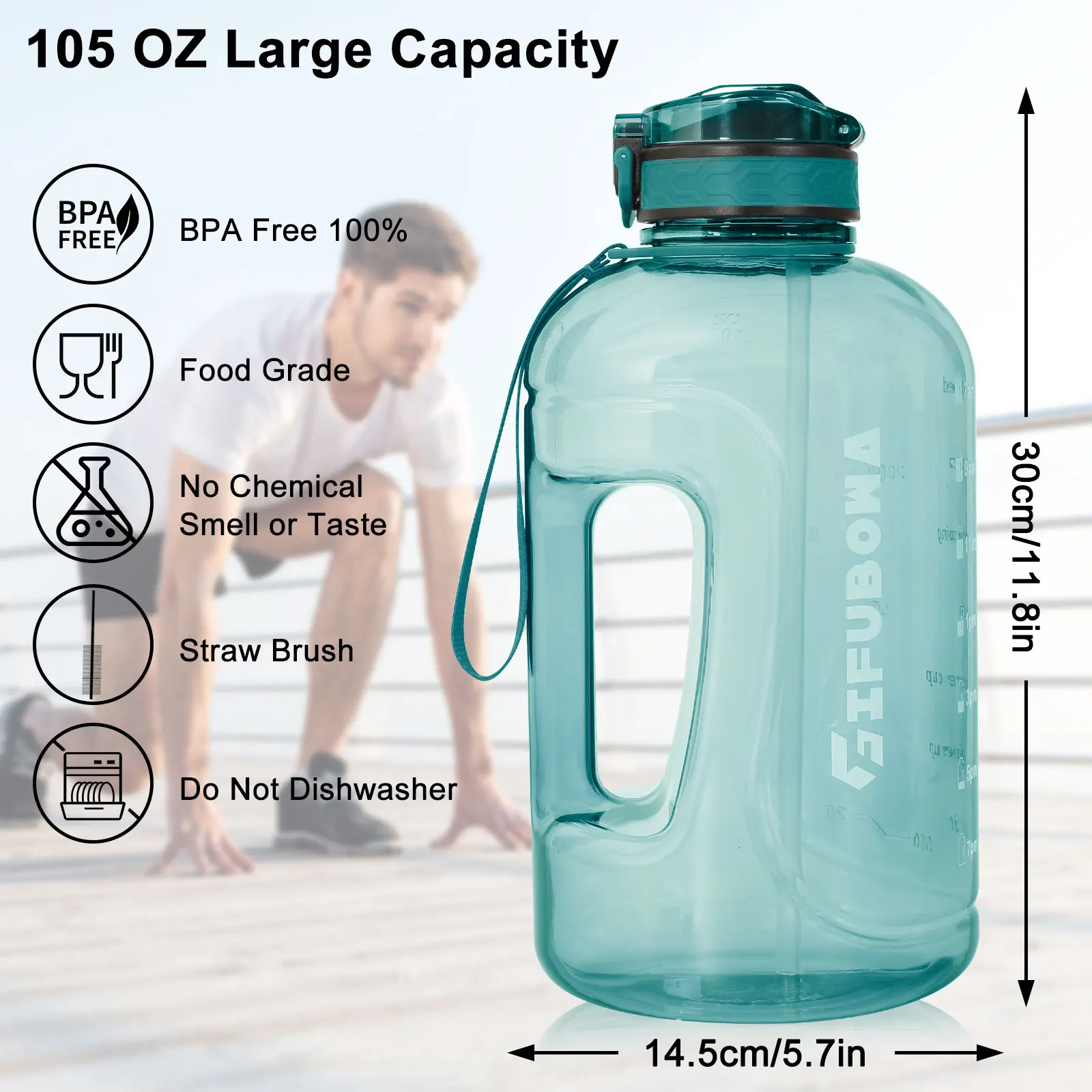 3L Large Sports Water Bottle 3