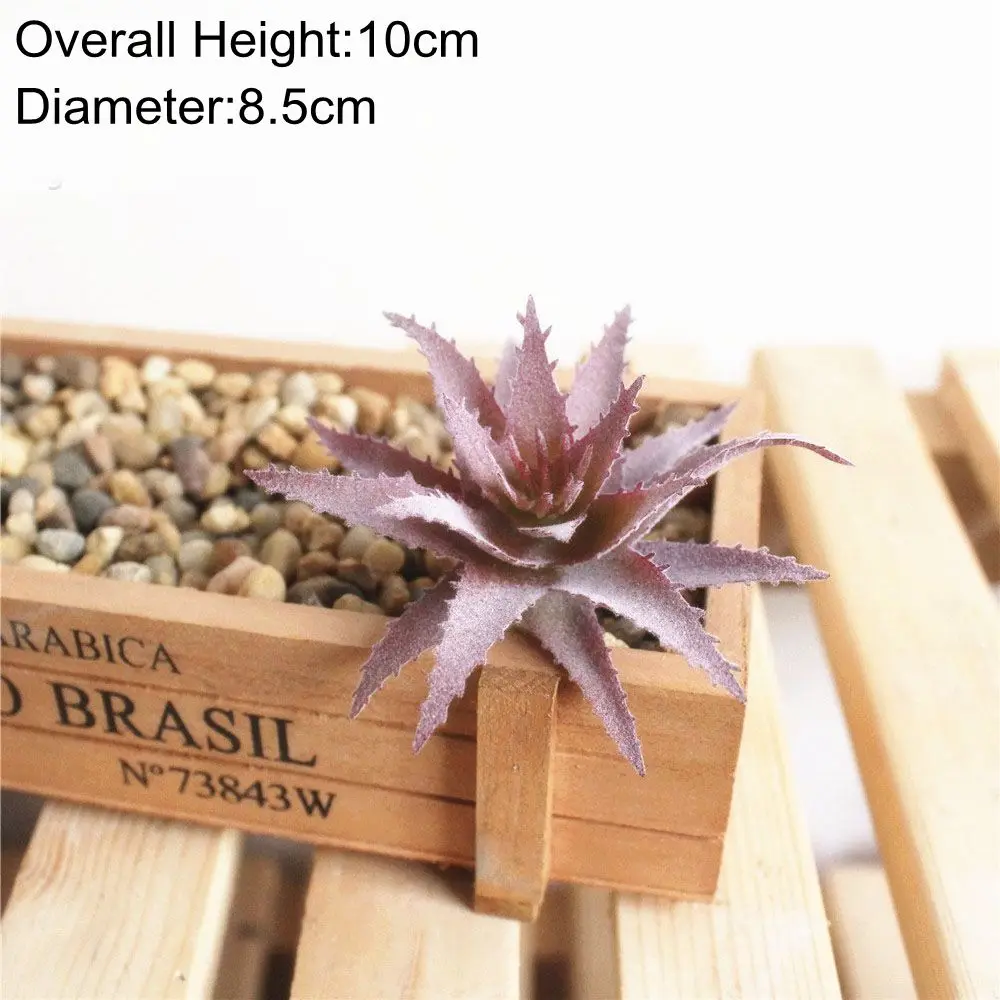 Vibrant Purple Flocking Artificial Succulent Decor