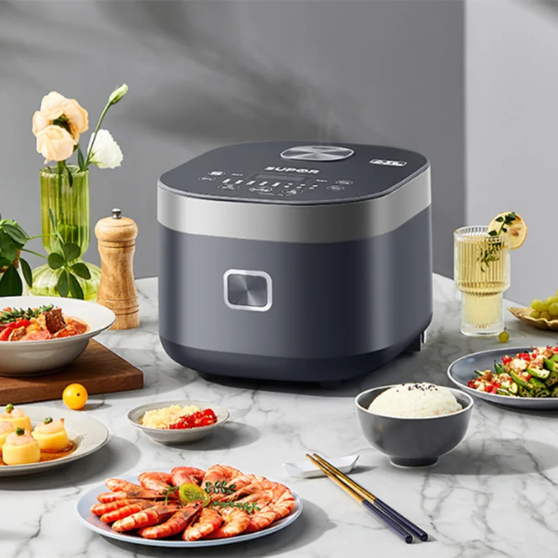 

SUPER Rice Cooker 4L Blue Diamond Thick Kettle Inner Liner for 3-8 Peoplewith Added Memory Function for Home Smart Rice Cooker