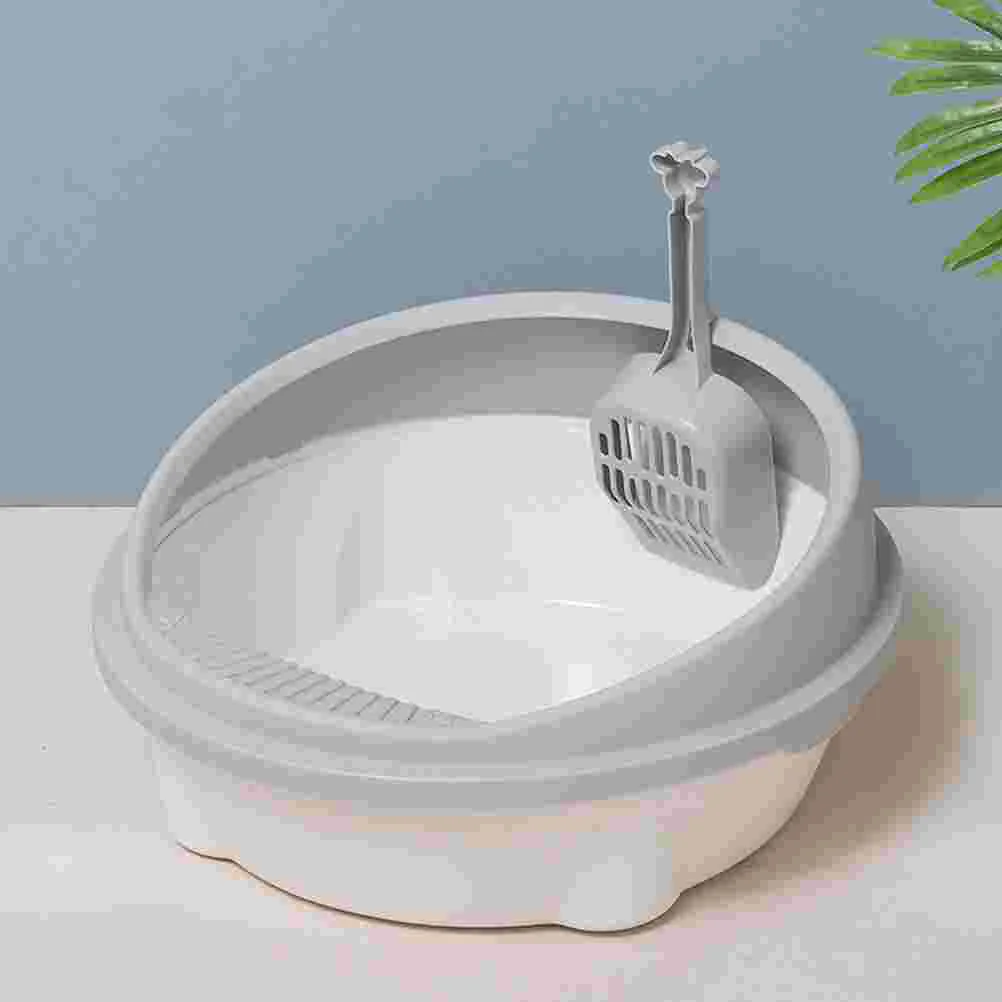 

Контейнер для кошачьего туалета, полузакрытый туалет, вместительный портативный котенок для чистки