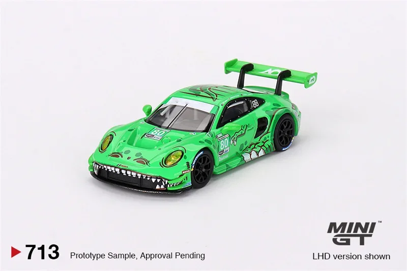 

PreSale MINI GT 1:64 911 GT3 R #80 GTD AO Racing 2023 LHD коллекционные модели автомобилей из литого под давлением