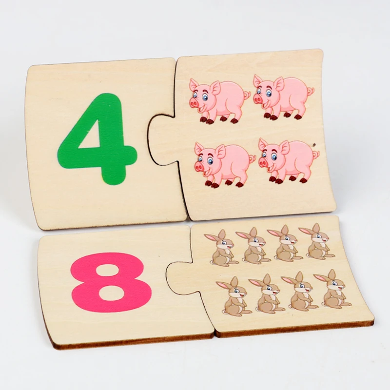 Wooden Animal Number Puzzle 4