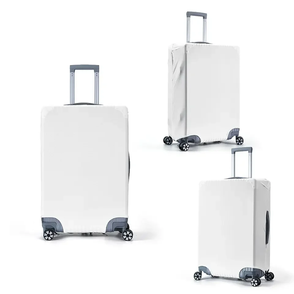 Sublimation White Blank Polyester Travel Accessories Luggage Cover Suitcase Protector for Customize Diy Photo Printing