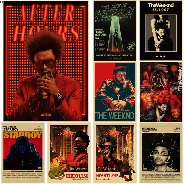 Rapper The Weeknd Retro Poster Kraft Paper After Hours Prints DIY Vintage  Home Room Bar Cafe