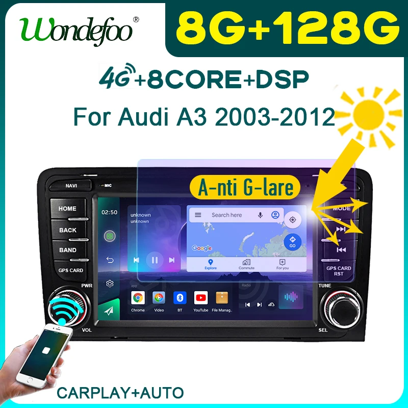 Radio Estéreo con Android 11 para coche, 128G y reproductor multimedia