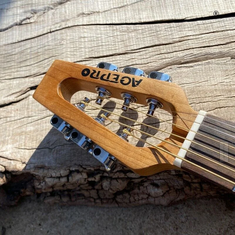 Acepro Mini Electric Acoustic Guitar, Silent Travel Guitarra