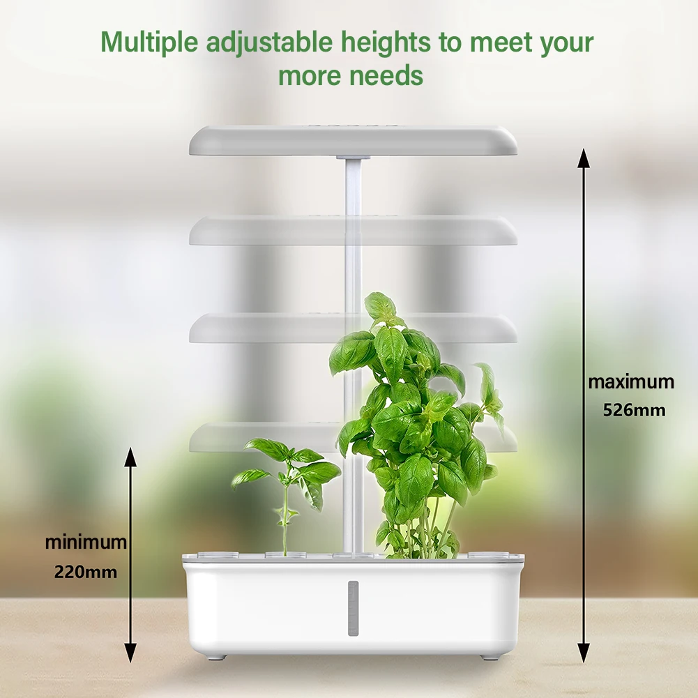 Smart Hydroponics Indoor Gardening System with LED Light