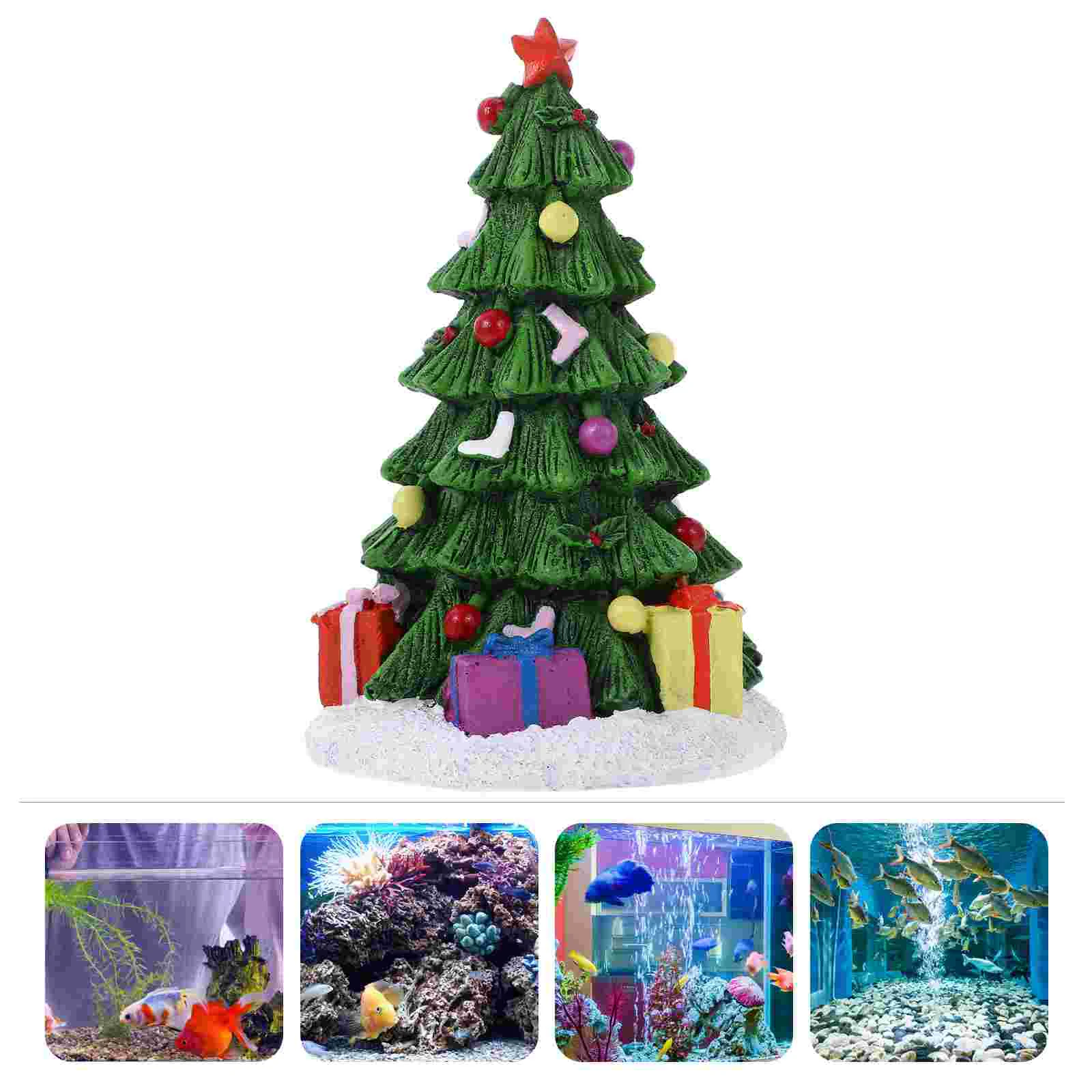 

Fish Tank Christmas Decoration Small Aquarium Plant Decorative Delicate Compact Fake Tree Supplies