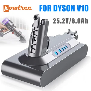 Сменный аккумулятор Powtree V10 25,2 В 6000 мАч для пылесоса Dyson V10, SV12, V10 Absolute, V10 Fluffy, Cyclone V10