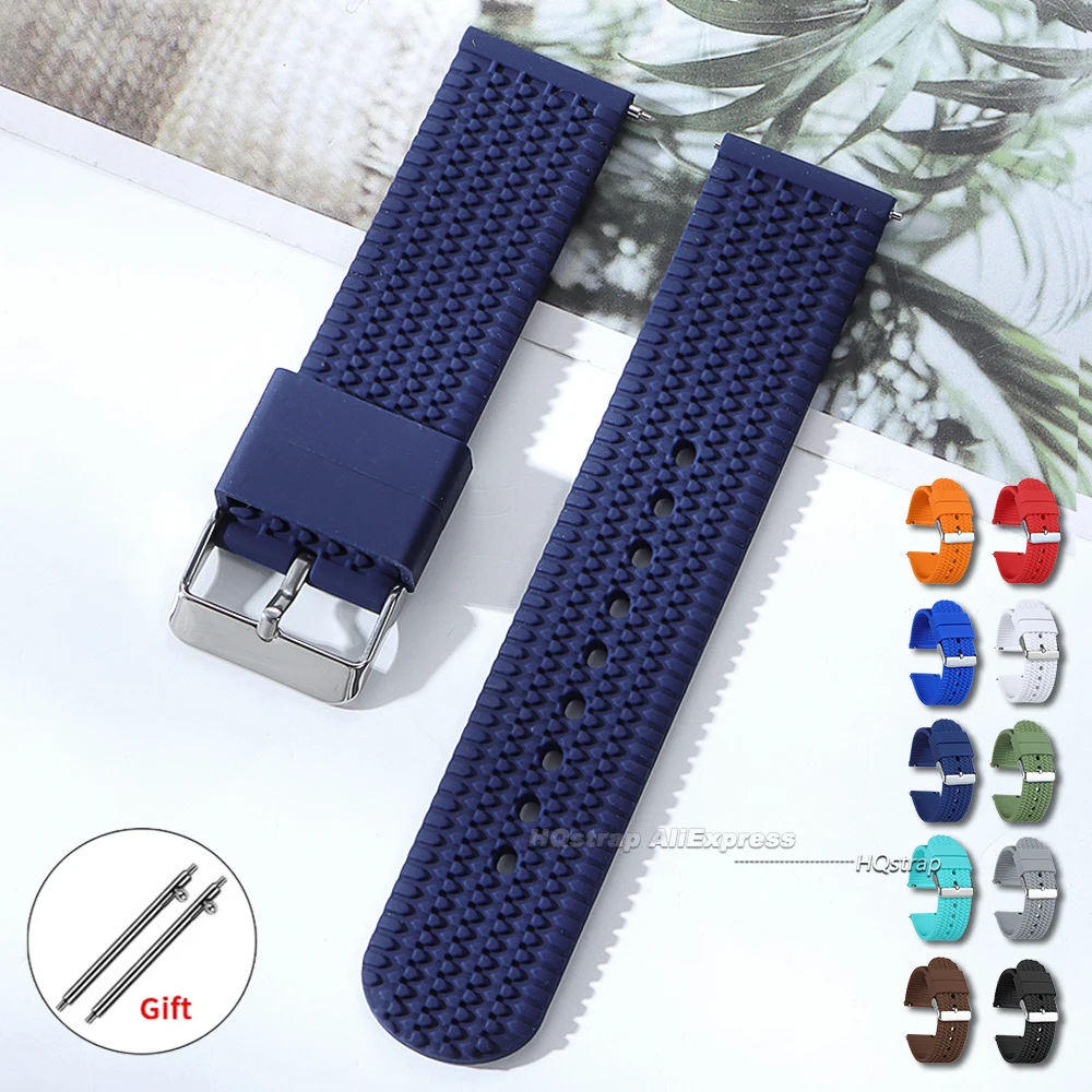 Universal Soft Silicone Watch Strap - Quick Release Replacement Band