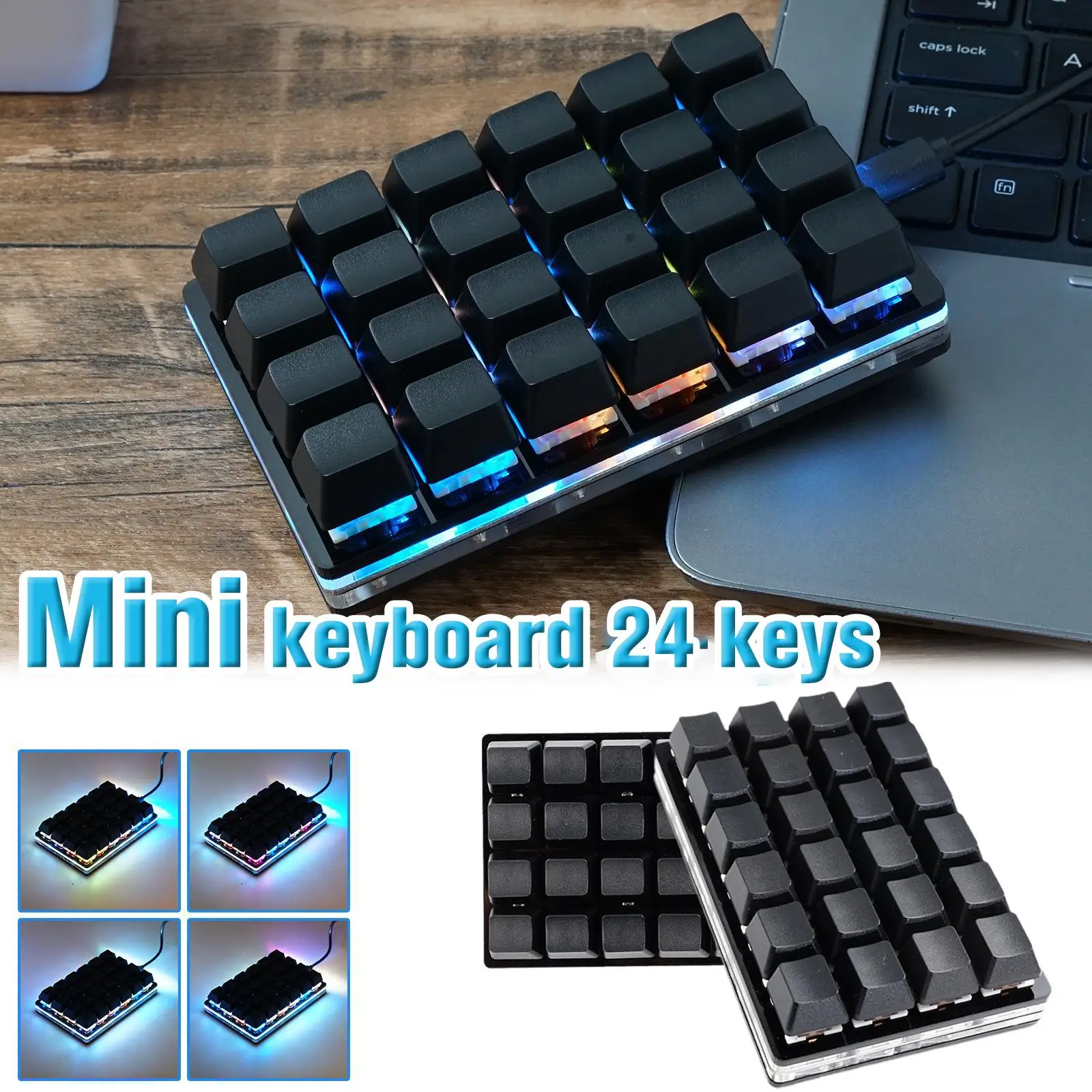 キーボード しょうと Mini Black 24 Key Mechanical Keyboard 2/5/9/16 Key Gaming