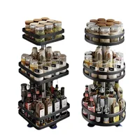 Rangement de cuisine rotatif T1, accessoires de cuisine, stockage d'épices, stockage propre T1, rotatif à 360 5