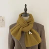 Winter Warm Knitting Scarf Women's Solid Color Cashmere Scarf Men Thick Pashmina Shawls Wraps Outdoor Blanket Echarpe Bufanda 1
