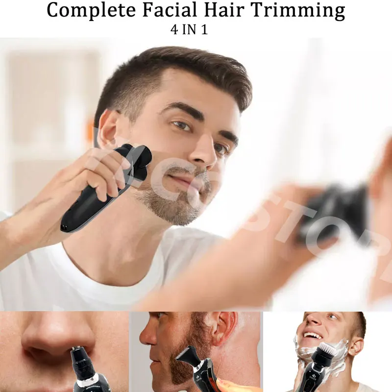 Electric Shaver Hair Trimmer Electric Razor New Electric Shaver for Men 4D Electric Beard Trimmer USB Rechargeable Professional Hair Trimmer Hair Cutter Adult Razor for Men