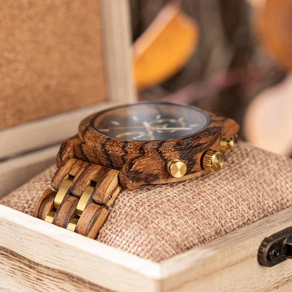 BOBO BIRD Men's Luxury Watch,All Wood Case,Three Dimensional Dial,Support OEM,Dropshipping