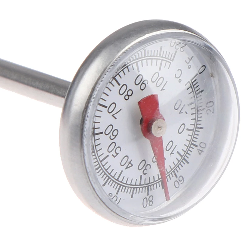 Backyard Compost Stainless Steel Soil Thermometer compost soil thermometer With 26mm Dial Display Stainless Steel Stem-10℃ to 100℃ for Compost Heap Soil